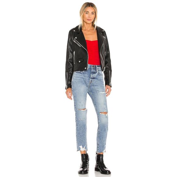 Lovers & Friends Jupiter Bodysuit Red‎ Front Ruched Sz S Pull On Short Sleeve - Picture 5 of 13